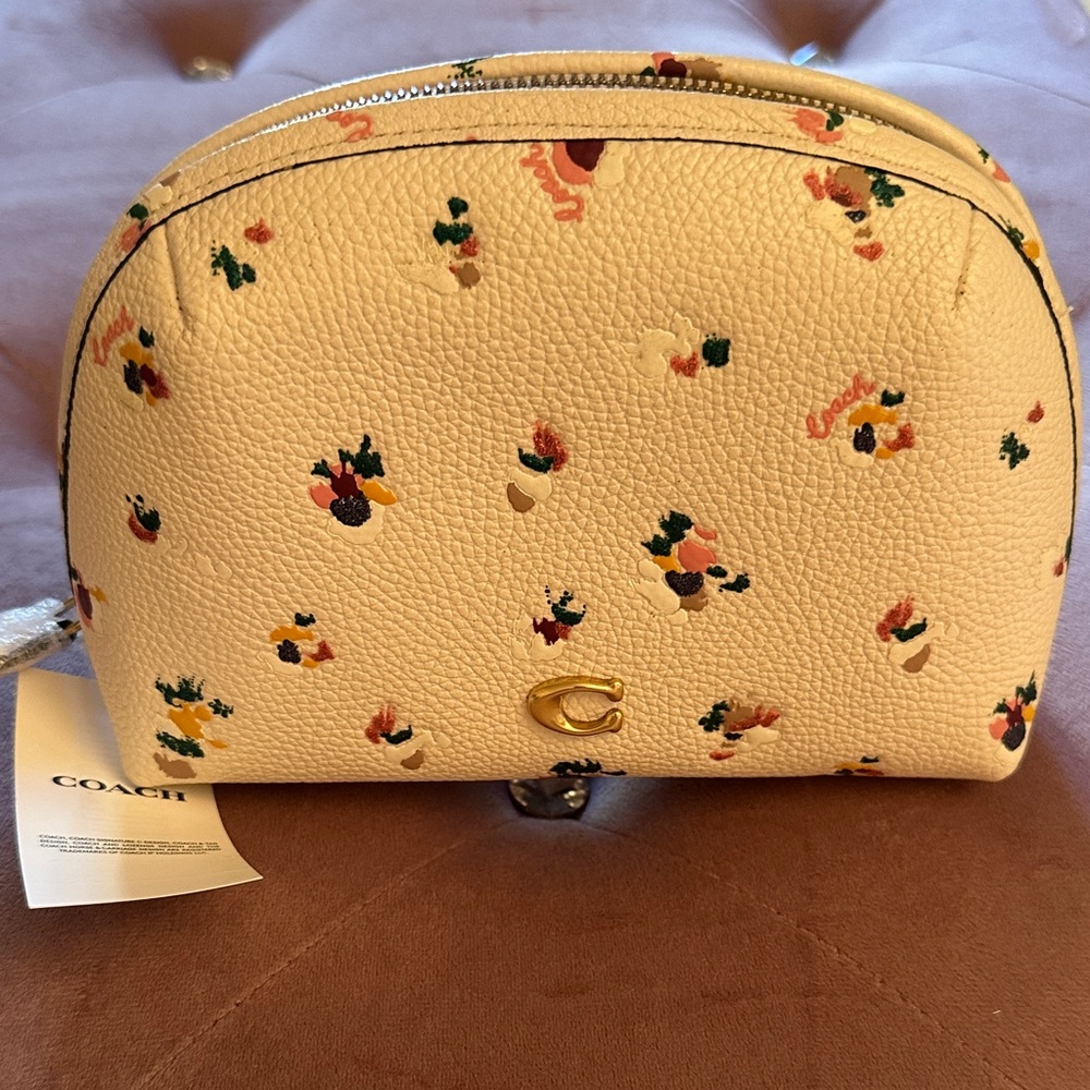 NWT Coach Julienne Cosmetic Case With Floral Print - Picture 4 of 7